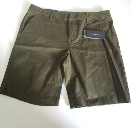 Tommy Hilfiger Women's Hollywood Short Olive Green 4 Pocket size 6 33" Waist NWT - Afbeelding 1 van 11