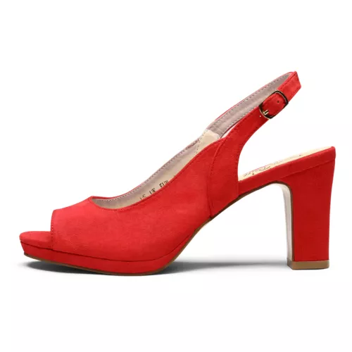 Women Low Chunky Heel Sandals Peep Toe Slingback Platform Dress Pump Shoes - Picture 19 of 26