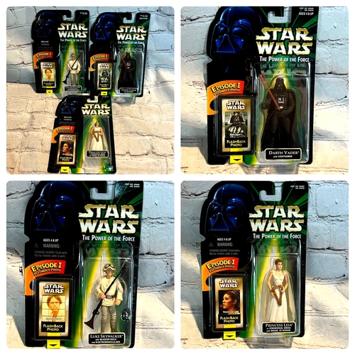 Lot Of  3 Star Wars Power of the Force Episode 1 Sealed Figures 3.75" Vintage
