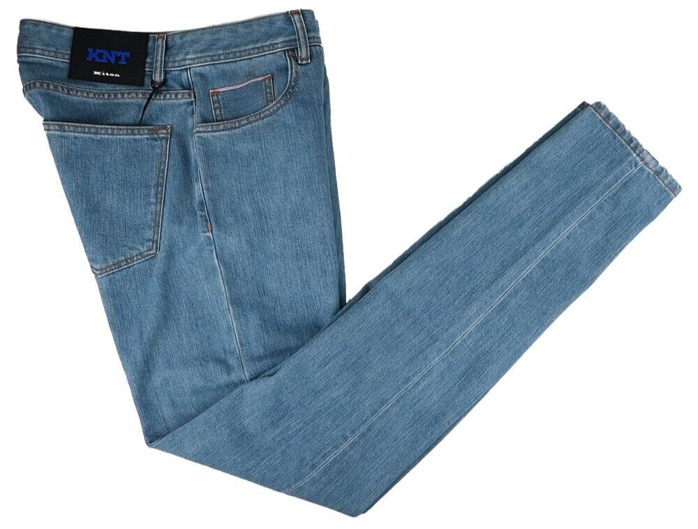 НОВЫЕ МУЖСКИЕ ДЖИНСЫ KNT KITON ИЗ ХЛОПКА И ПЭ РАЗМЕР 31 US 47 EU KNJW9