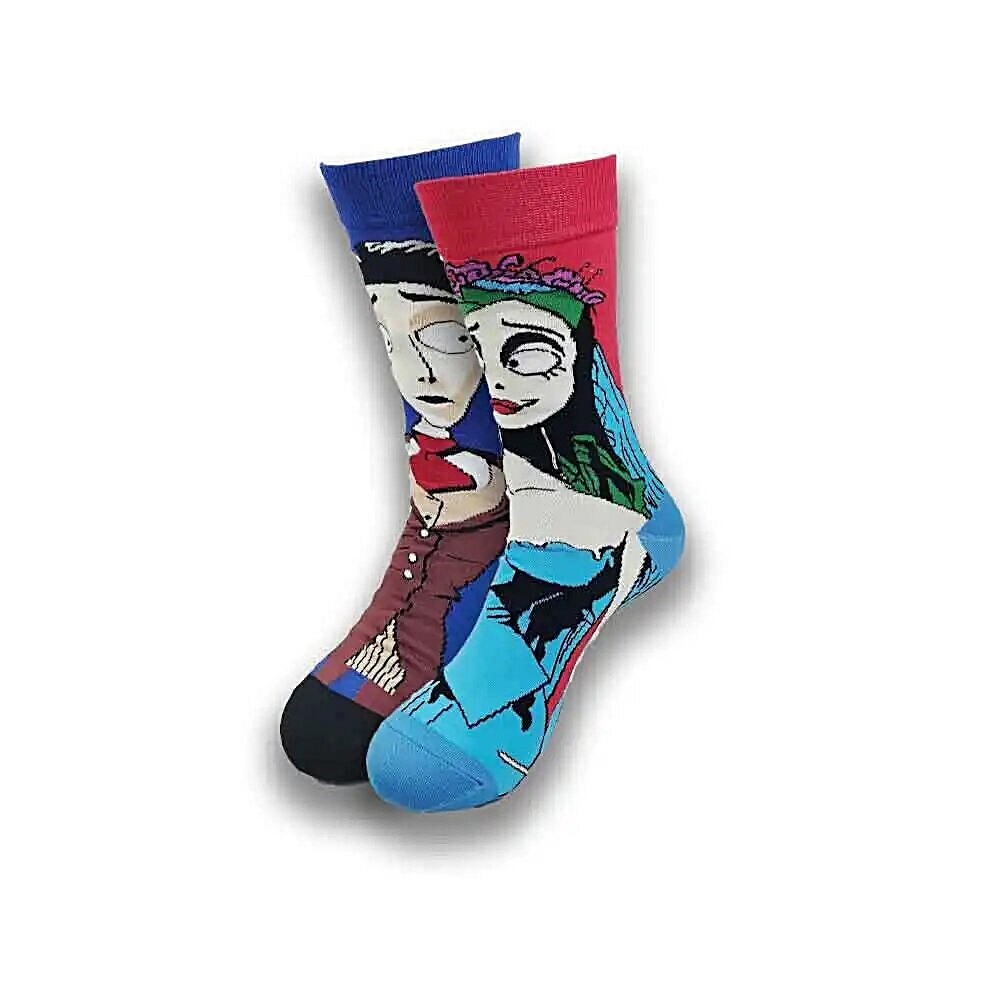 The Corpse Bride Cartoon Character 360 Design Crew Socks