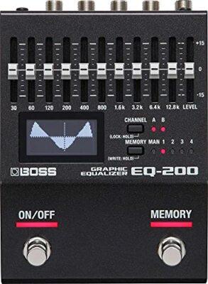 BOSS/EQ-200 Graphic Equalizer Durchdachtes Gehäuse, einfache Bedienung Schwar...