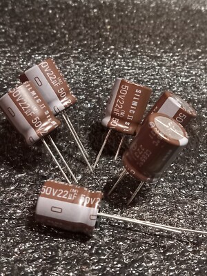 Elna SilmicII 22 MFD 50 Volt Capacitors  Qty-6 Where Quality Sound Counts)))))))