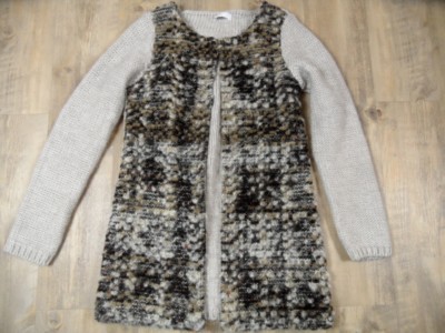 Promod great knitted coat beige brown size 34 new zc1217