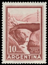 ARGENTINA 696 - Patrimonio Cultural "Puente Inca, Mendoza" (pb70886)