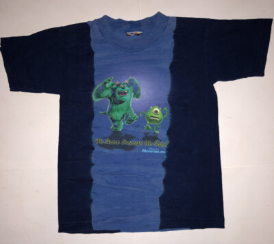 Vtg Monsters Inc. T-shirt Disnep Pixar Tie-dye Rare Kids Med. | eBay