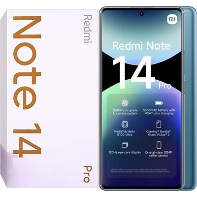 Xiaomi Redmi Note 14 Pro 4G Ocean Blue 512GB + 12GB Dual-SIM Unlocked NEW