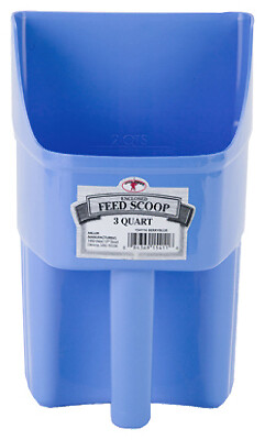 ADMC 154116 Feed Scoop, Enclosed, Berry Blue Plastic, 3 Qt. - Quantity 12