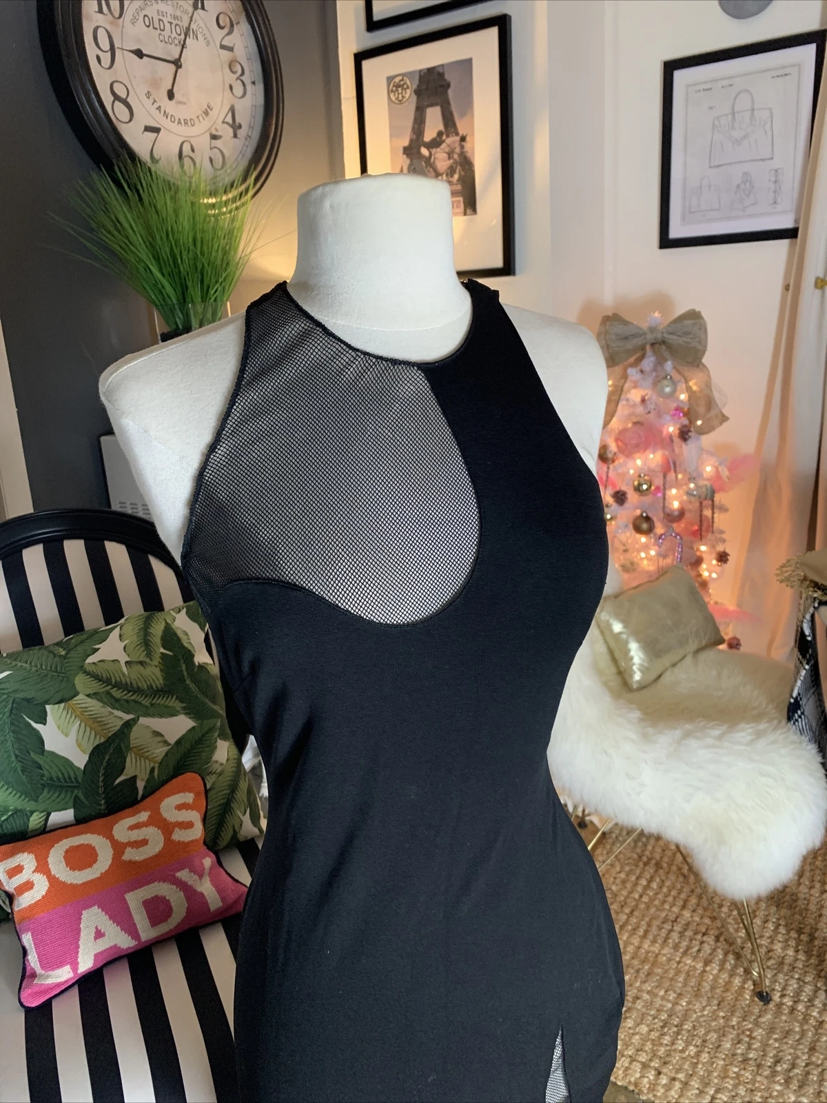 Abito Bodycon Alexander Wang Pre Autunno 2009 Maglia Celebrità Kardashian 2 Nero