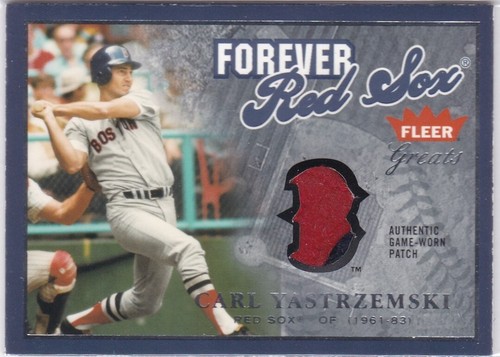 2004 Fleer Greats Forever Red Sox Patch #F-CY Carl Yastrzemski 07/49 Boston HOF