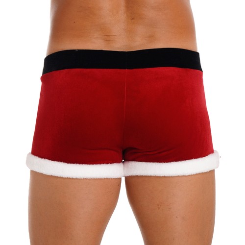 iiniim AU Sexy Mens Christmas Santa Claus Costume Outfits Xmas Velvet Vest Top + - Picture 10 of 14