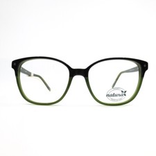 Natura N 03 COL 90 Eyeglasses Frames Green Square Round Horn Rim 52-17-140