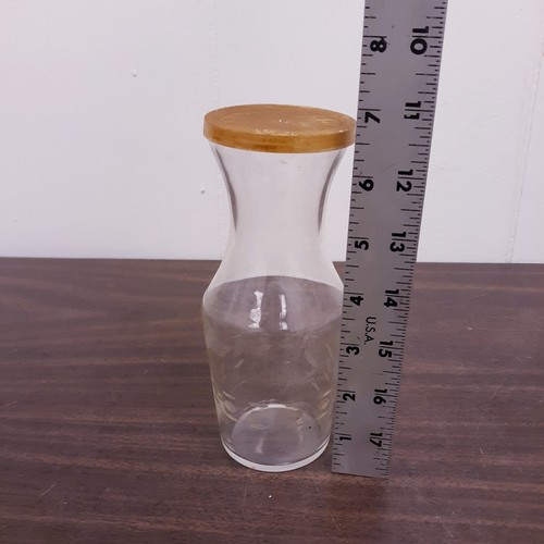 Vintage Salad Dressing Bottle Water/Oil Glass with lid clear free shipping - Picture 5 of 9