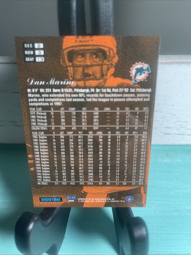 Flair Showcase Dan Marino 1998 - 'Showtime' fila 3 sección 2 asientos 13 - Imagen 5 de 8