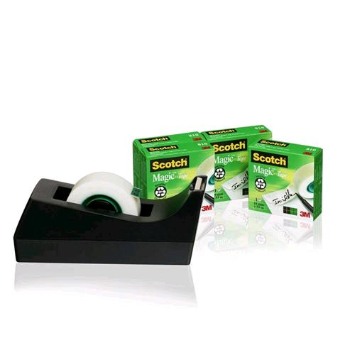 3M DISPENSER NERO 4 ROTOLI OMAGGIO