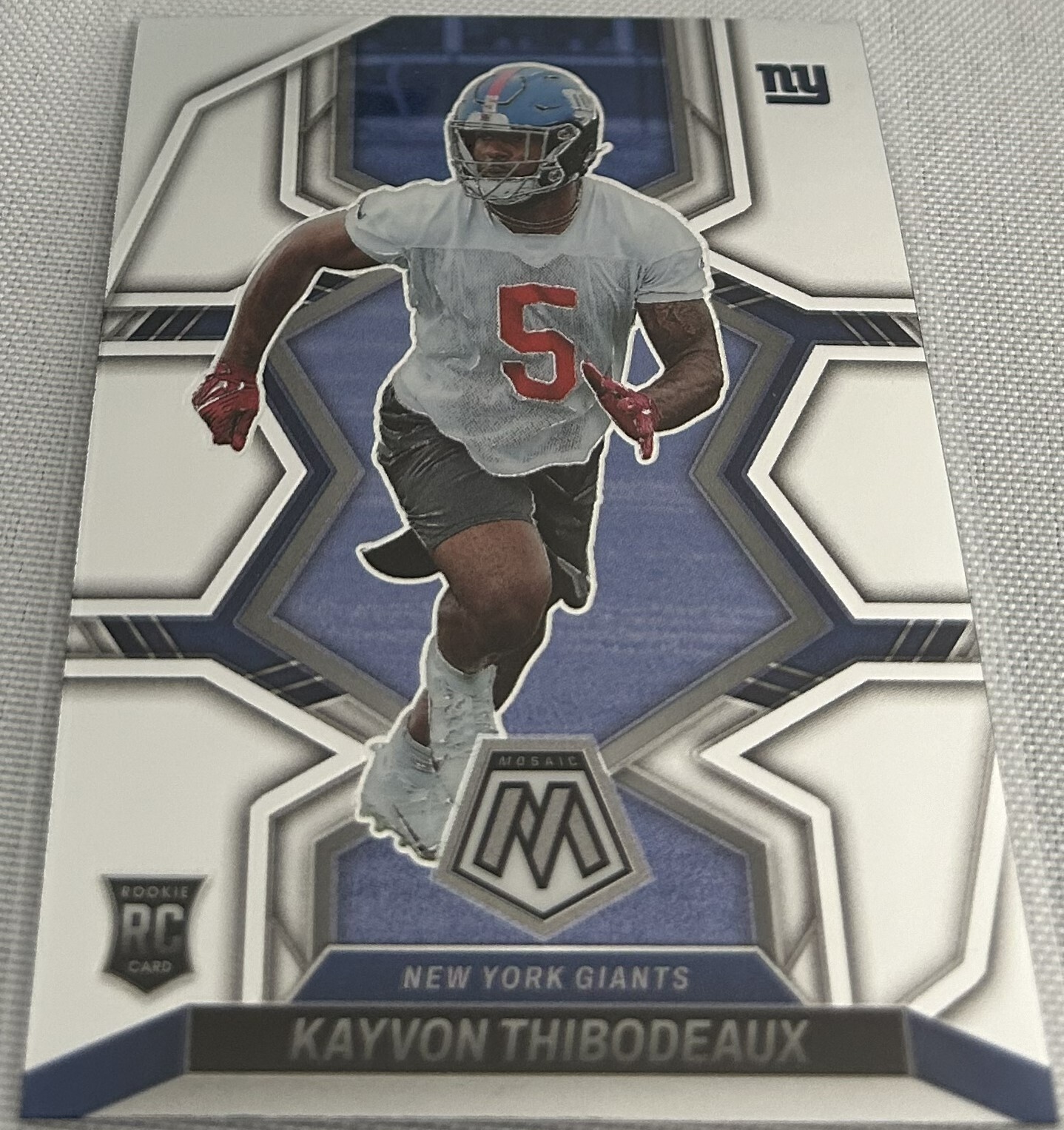 2022 Panini Mosaic Football Kayvon Thibodeaux New York Giants rookie card #344