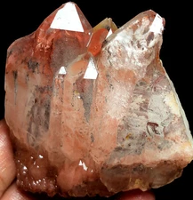 161g 1PCS Natural Phantom 'Red  Pyramid 'Lemuria QUARTZ Crystal Point  DT j741
