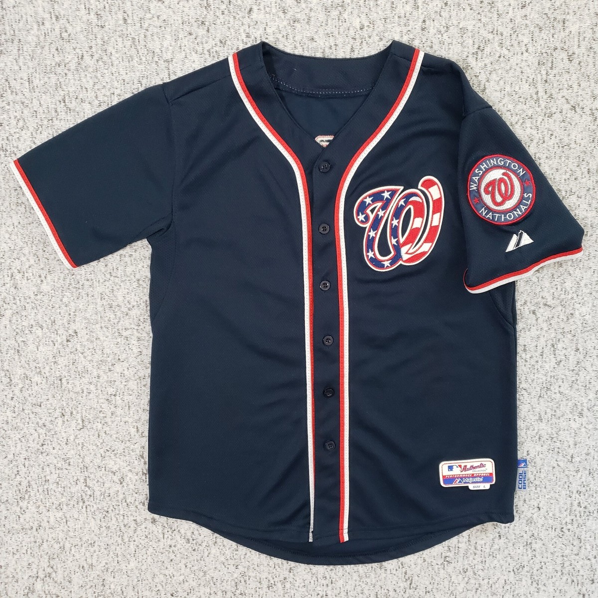 Stephen Strasburg Jersey Youth Large Washington Nationals #37