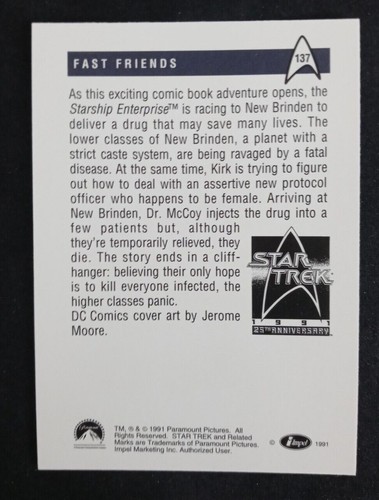 1991 Impel Star Trek 25th Anniversary Series 1 Cards (Pick Your Card) - Picture 275 of 321