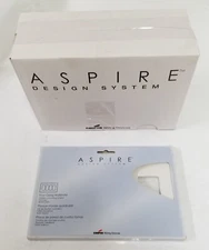 3 Count Aspire 9524WS Cooper White Satin Screwless Wall Plates 4-Gang