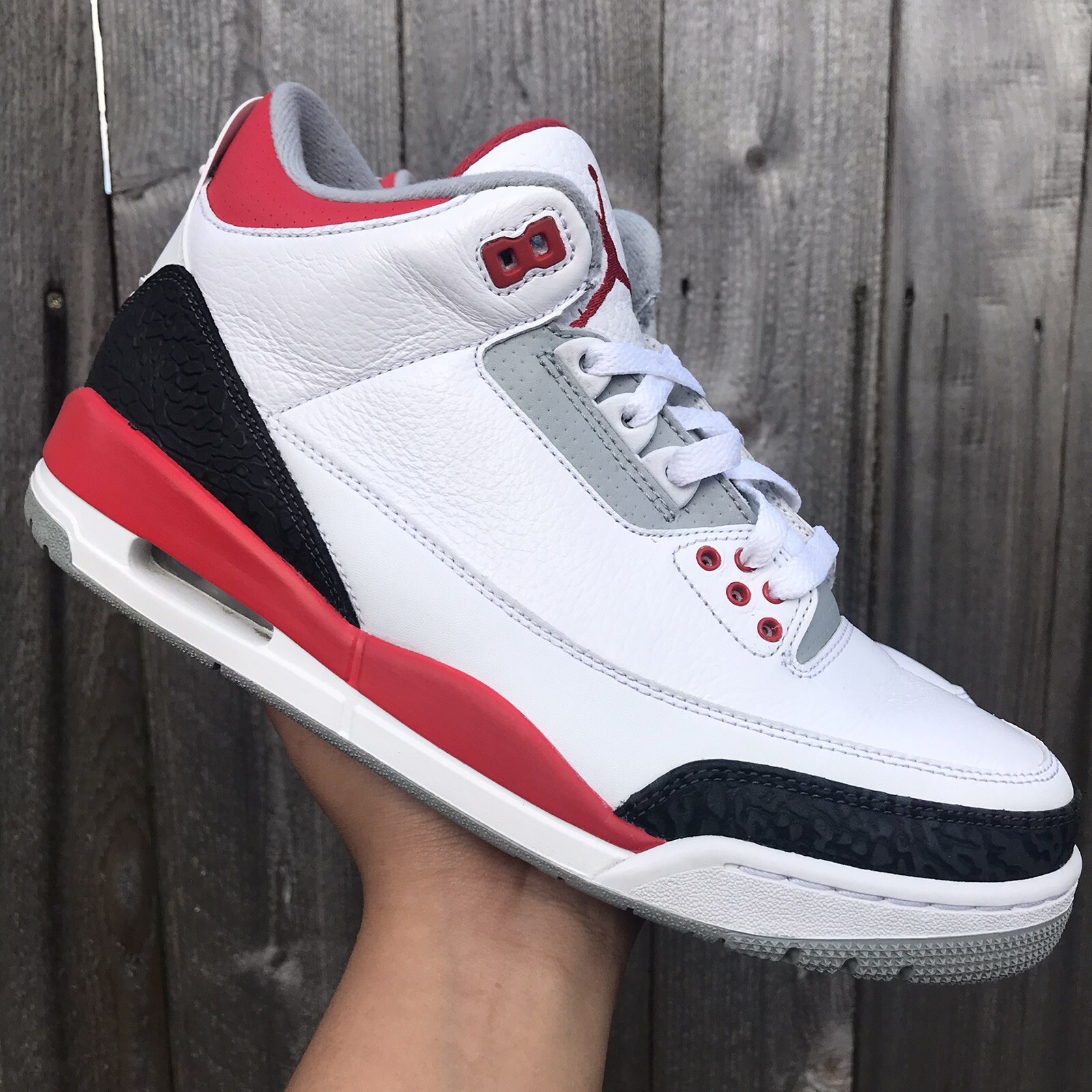jordan 3 grey red