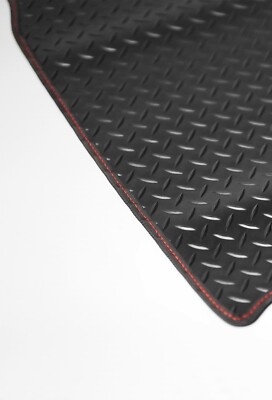 Fits Citroen Berlingo Van 2008-2018 Black 3mm Rubber with Coloured Stitch Edge
