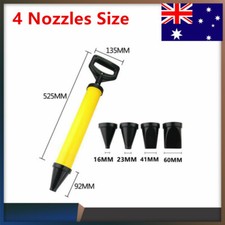 4 Nozzles Grout Mortar Gun Syringe Pointing Grouting Tool Sprayer Applicator AU