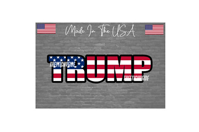 Trump 2024 Sticker Decal America First USA Flag MAGA President 7''