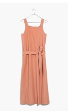 NWT Madewell Apron Tie-Waist Dress In Antique Size 14