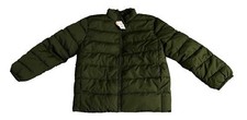 The Children's Place Green Coat Puffer Zip Light Water Resistant Sz L 10-12