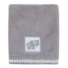 Little Love: Super Soft Double Sided Plush Blanket with Pom Pom Elephant by NoJo