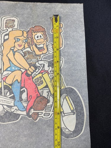 VTG FALSTAFF BEER MO FANNY FEARLESS MOTORCYCLE SCHLITZ PABST BUD T-SHIRT IRON-ON - Picture 4 of 4