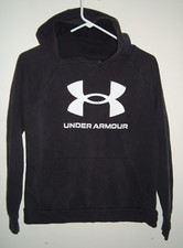 Under Armour Youth Large Loose ColdGear Black Hooded Sweatshirt