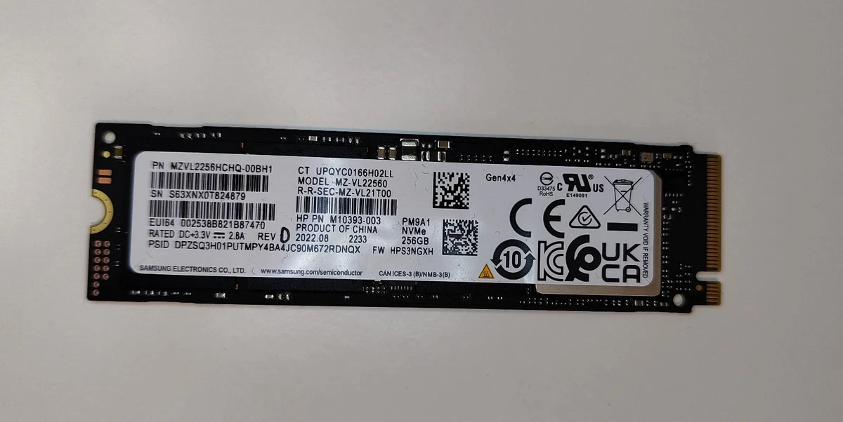 Samsung M.2 Interface Solid State Drives 256 GB Storage Capacity