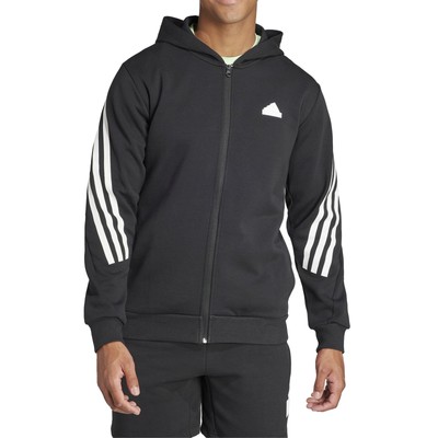 Adidas Herren Hoodie mit Reißverschluss Future Icons 3-Stripes Schwarz Größe X...