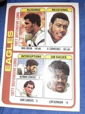 1978 Topps - Checklist Herman Edwards, Harold Carmichael, John Sanders #521 (RC)