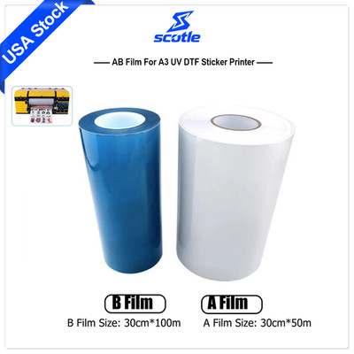 2 Rolls AB Film Roll Transfer Sticker For A3 UV DTF Printer Per Roll