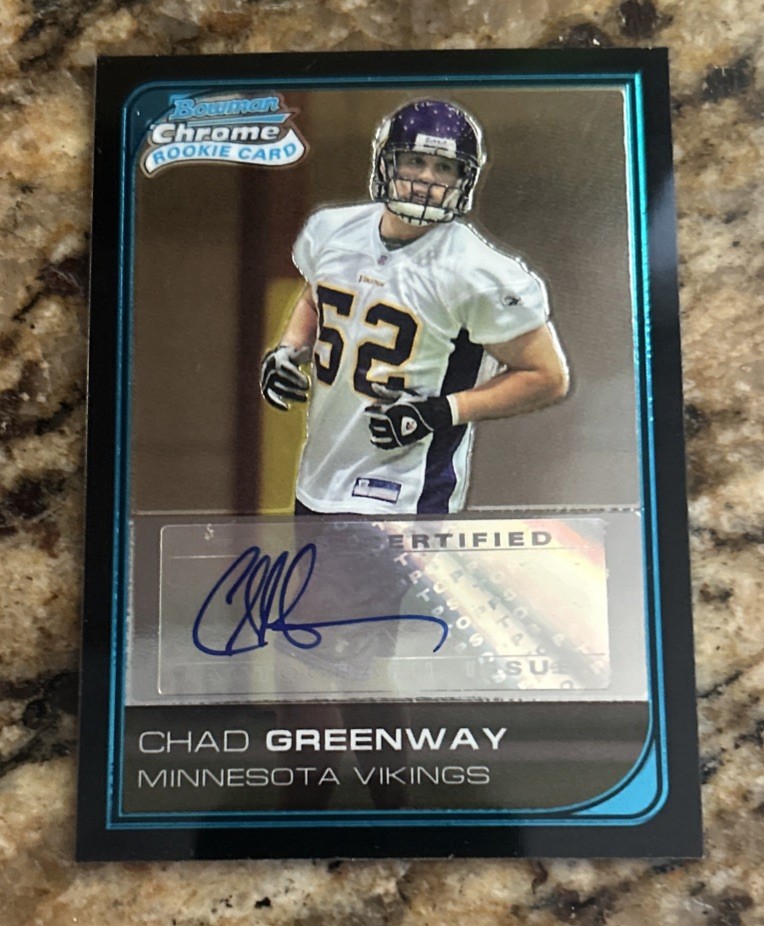 Chad Greenway Bowman Chrome #243 Rookie Autograph