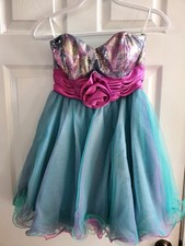 Xtraordinary Dress Prom/Pageant Homecoming Teal Purple Size 5 Juniors