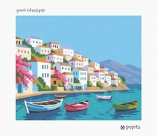 Greek Island Pair Needlepoint Kit or Canvas