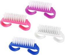 Handle Grip Nail Brushes, 4 Pack Travel Size Nail Brush for Cleaning