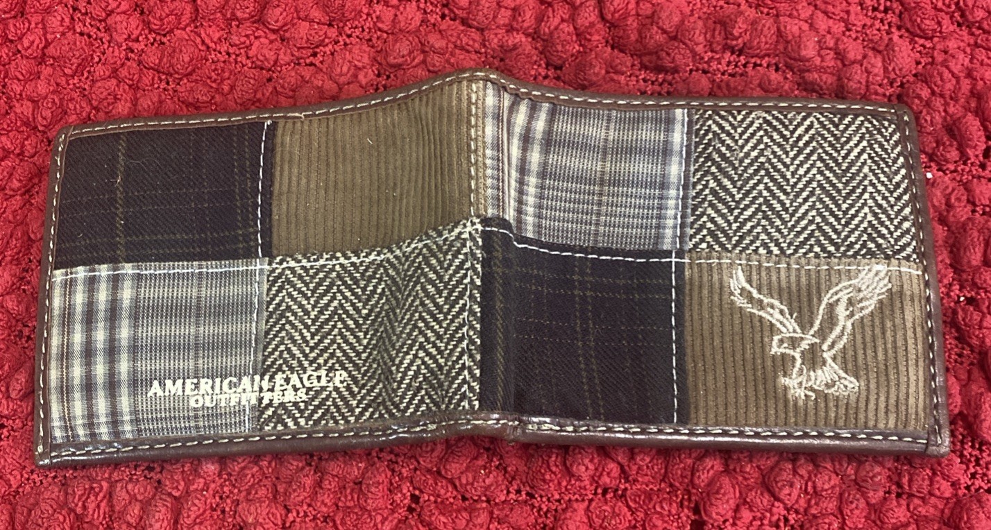 American Eagle Patchwork Bifold Billfold With Eag… - image 2