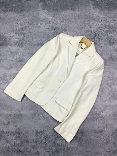 Giacca blazer monopetto donna Loewe taglia 38 bianca lusso rara designer