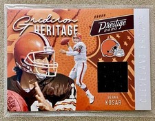 2020 Prestige Football Gridiron Heritage Relic - Bernie Kosar - Cleveland Browns