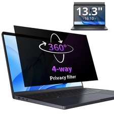 IPROKKO 360&deg; Laptop Sichtschutz 13,3 Zoll (Diagonale) - 16:10 Seitenverh&auml;ltnis