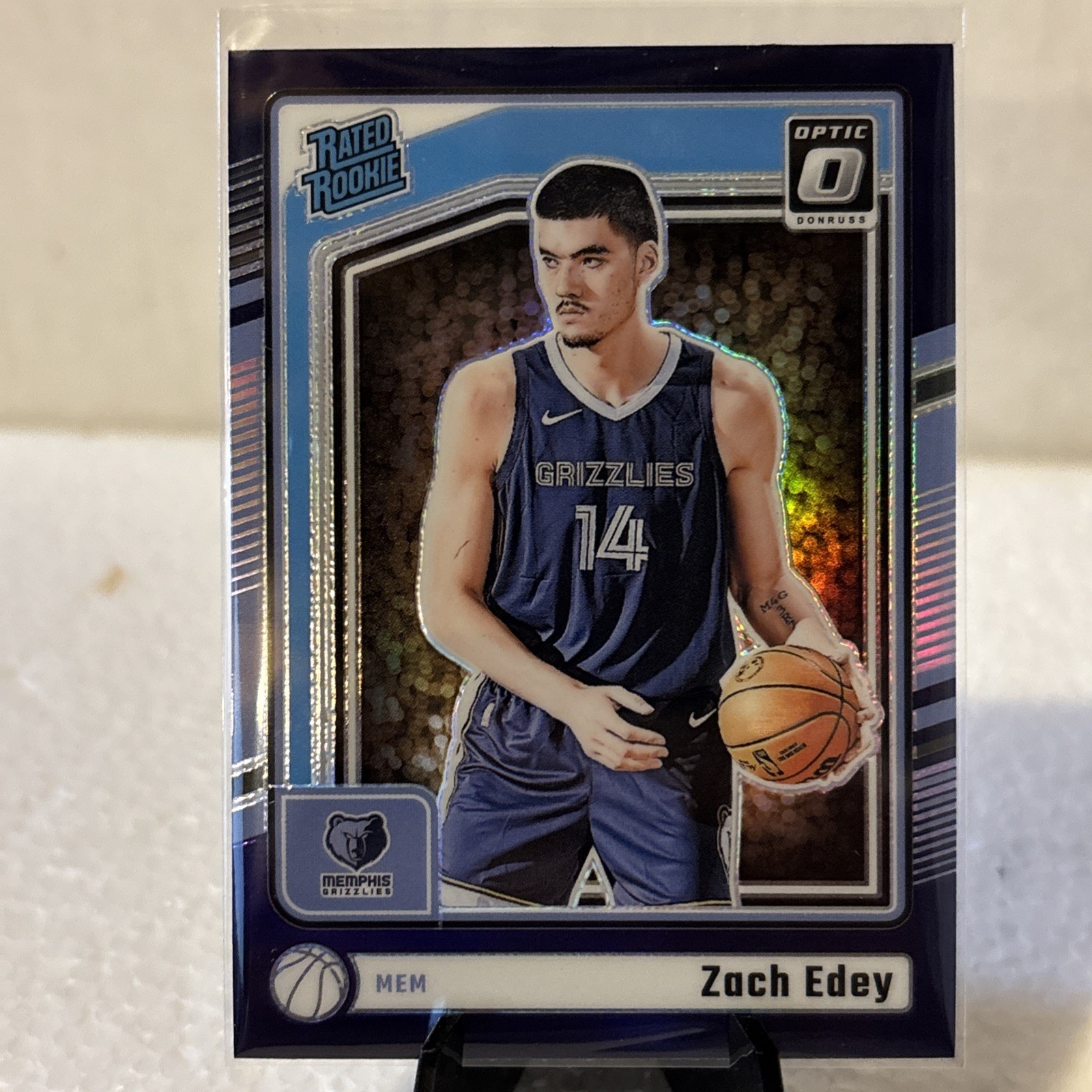 2024-25 Panini Donruss Optic Zach Edey Rated Rookie #288 Purple Prizm Grizzlies