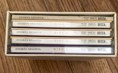 Andres Segovia: A Centenary Celebration (CD, 1994, 4 Disc Box Set, MCA) Good - Picture 18 of 19