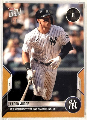 2022 AARON JUDGE 1/1 GOLD MLB NETWORK TOP 100 PLAYERS PSA 8