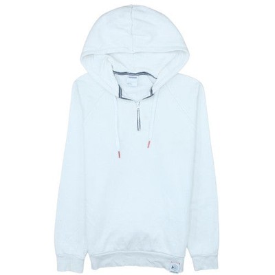 Reebok Herren weiß Half Zip Pullover Hoodie Gr. M Fleece Sportswear
