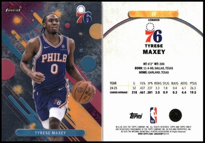 2025-26 Finest #29 Tyrese Maxey